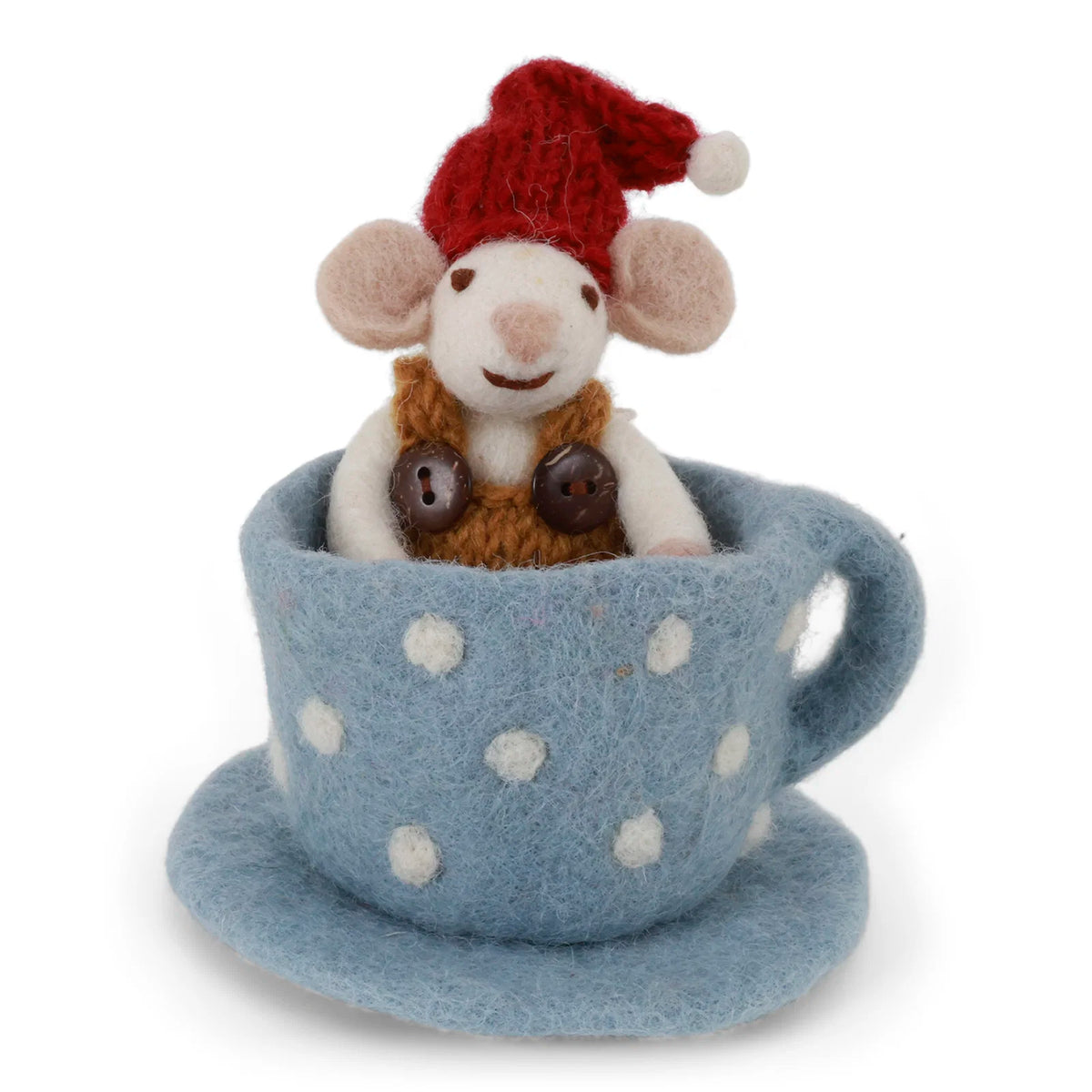 Filzmaus in Kaffeetasse