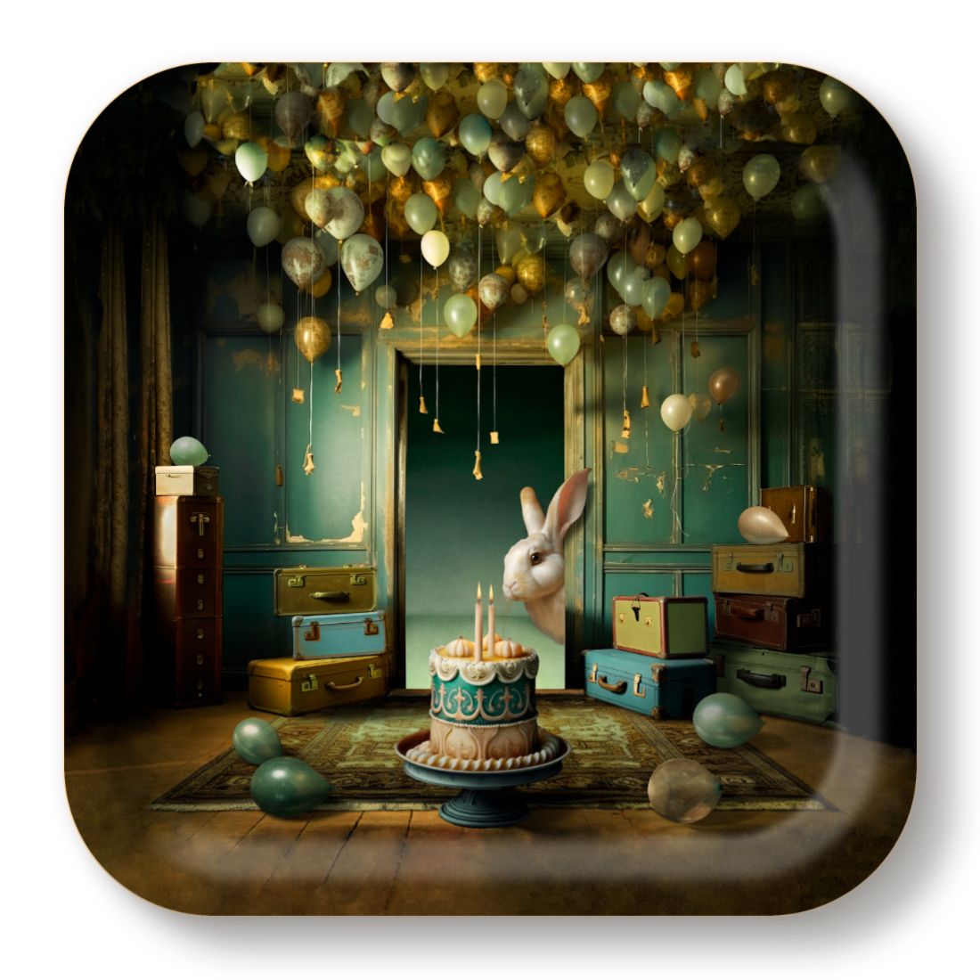 Tablett It´s my party 20x20 cm
