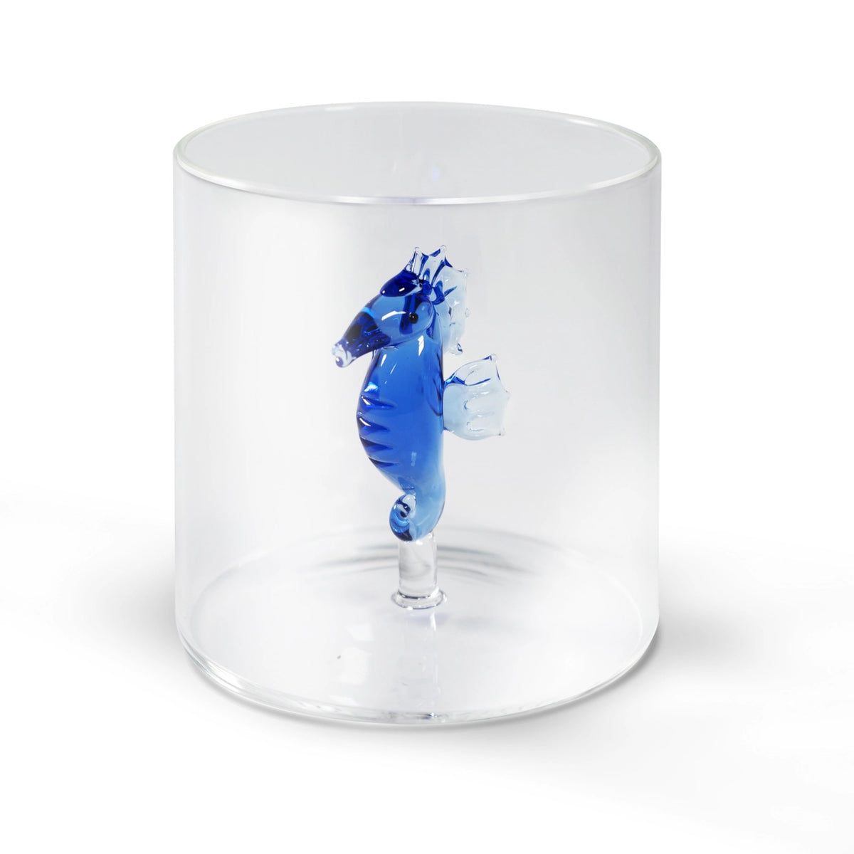 Glas mit Seepferdchen