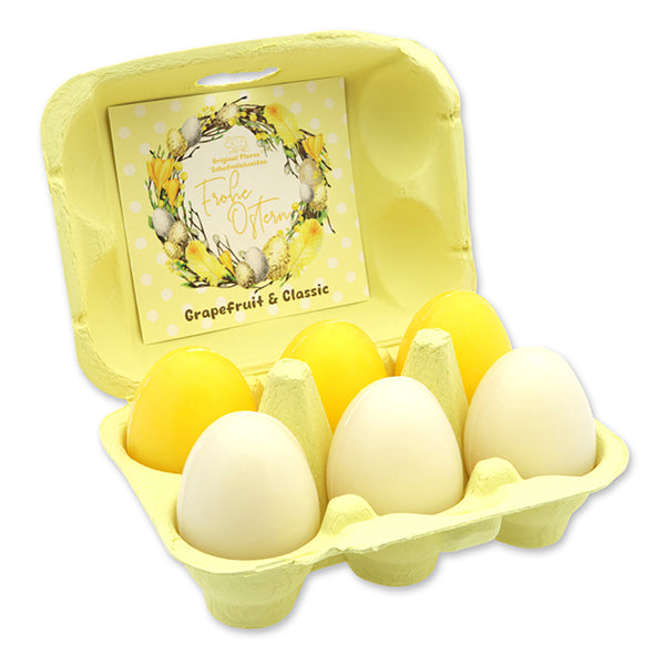 Schafmilchseife in Eierkarton gelb Classic/Grapefruit