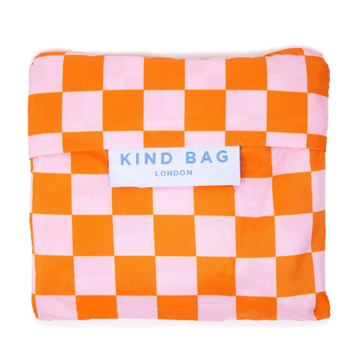 Einkaufstasche Medium Kariert Pink & Orange