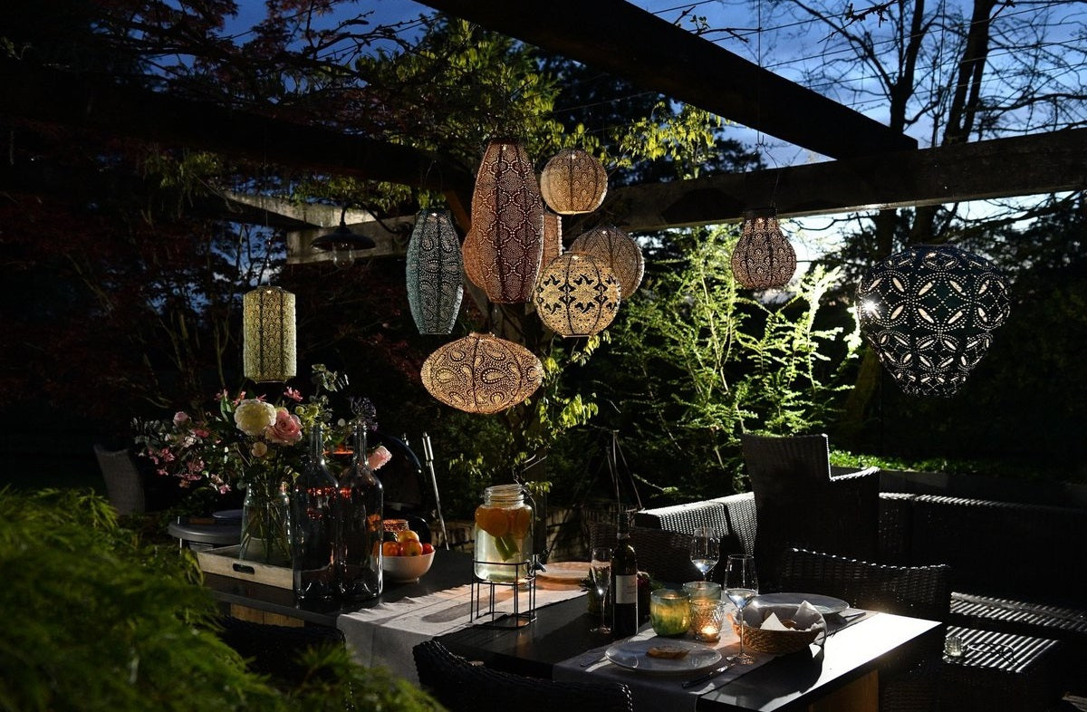 Solar Lampion Folia rund sage