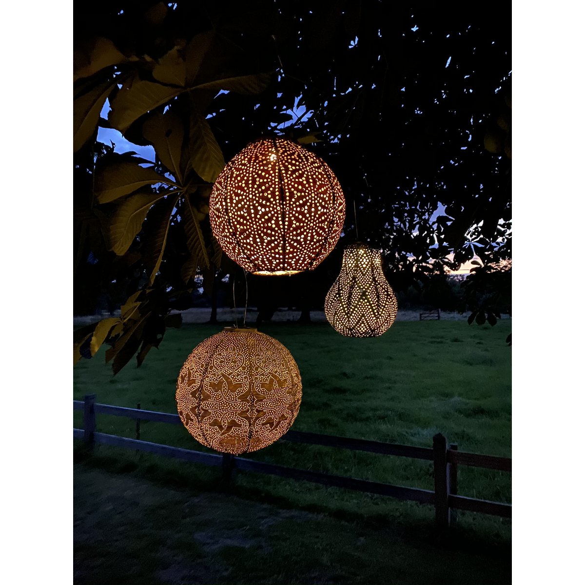 Solar Lampion Mandela Jar kupfer