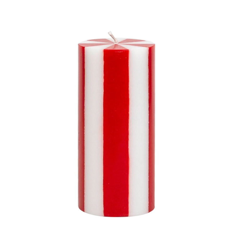 Pillar Candle M bright red/red