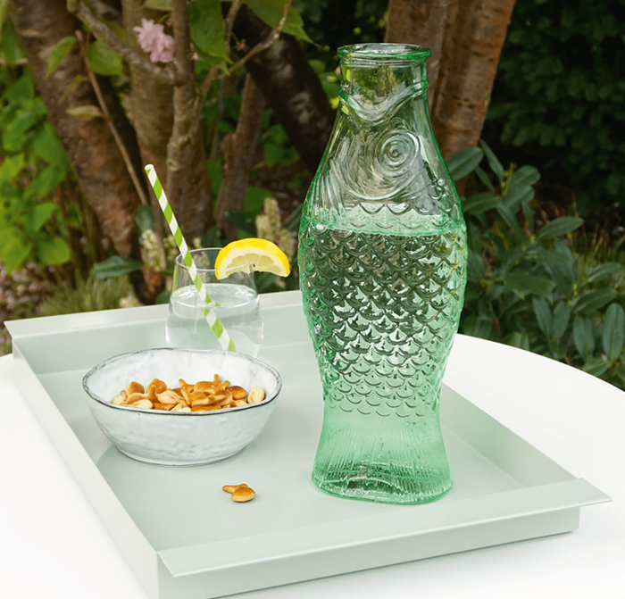 Glas Karaffe Fisch
