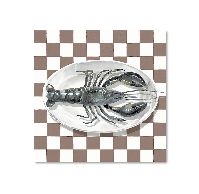 Glasuntersetzer 6er-Set Vinyl Lobster