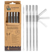 Trinkhalme biegbar Edelstahl 4er Set