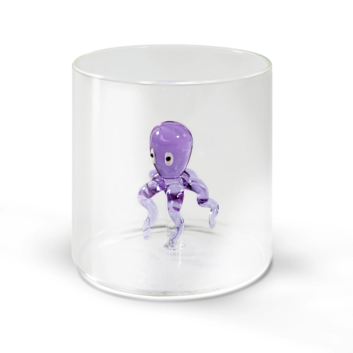 Glas mit Oktopus