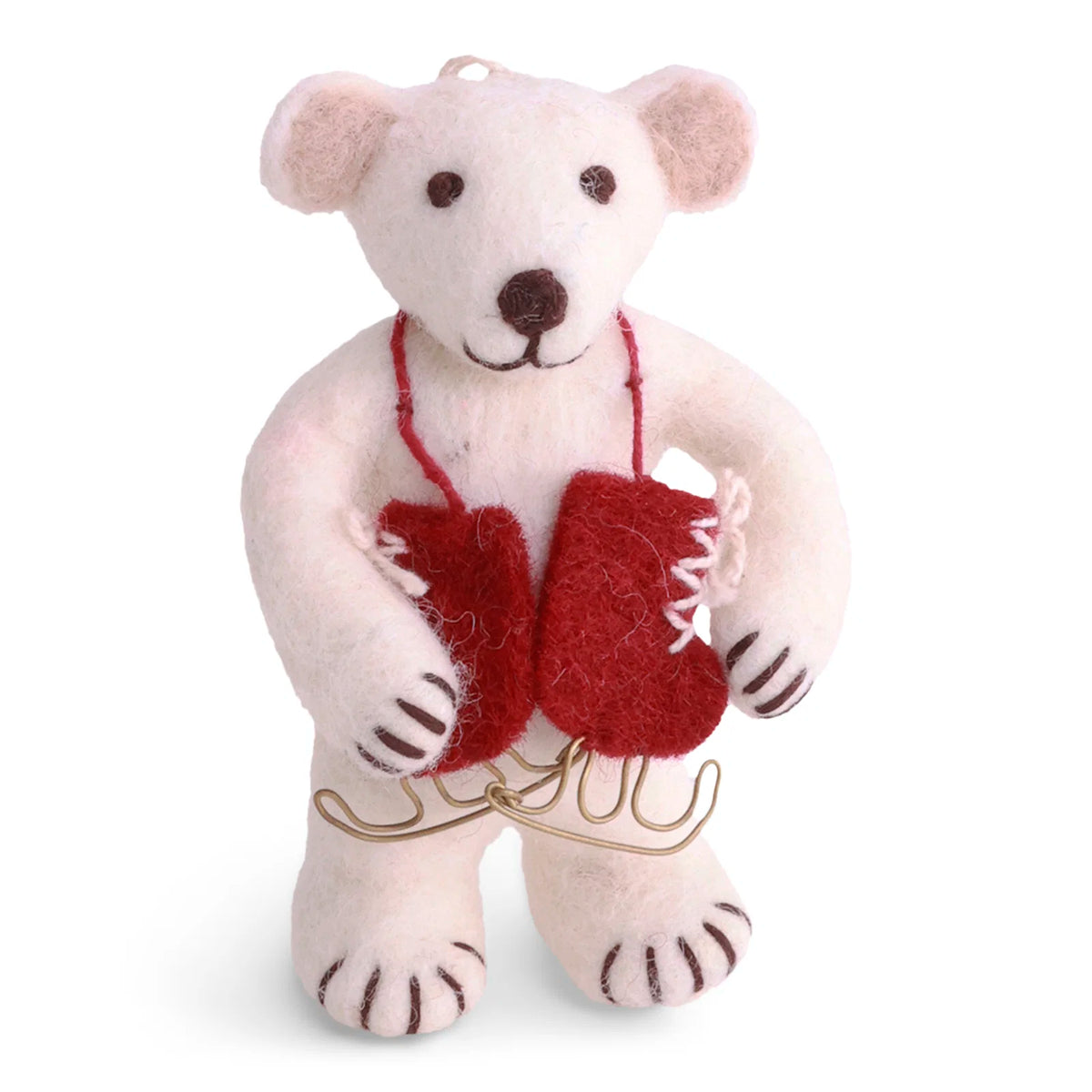 Eisbär mit Schlittschuhen