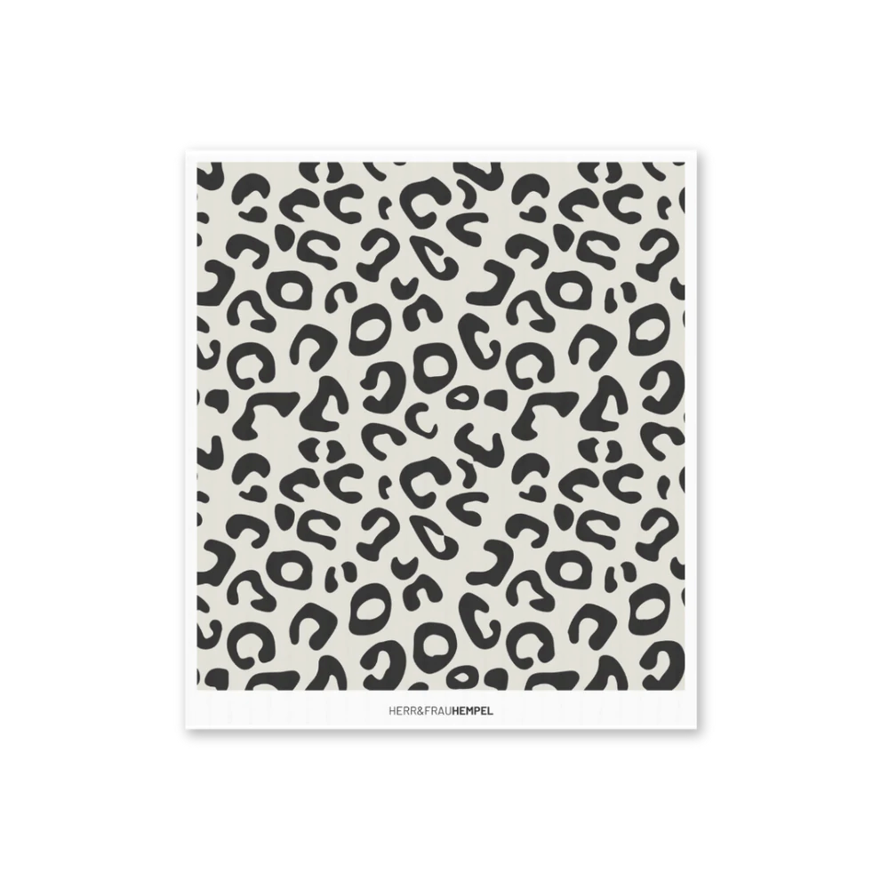 Schwammtuch Leo beige/schwarz