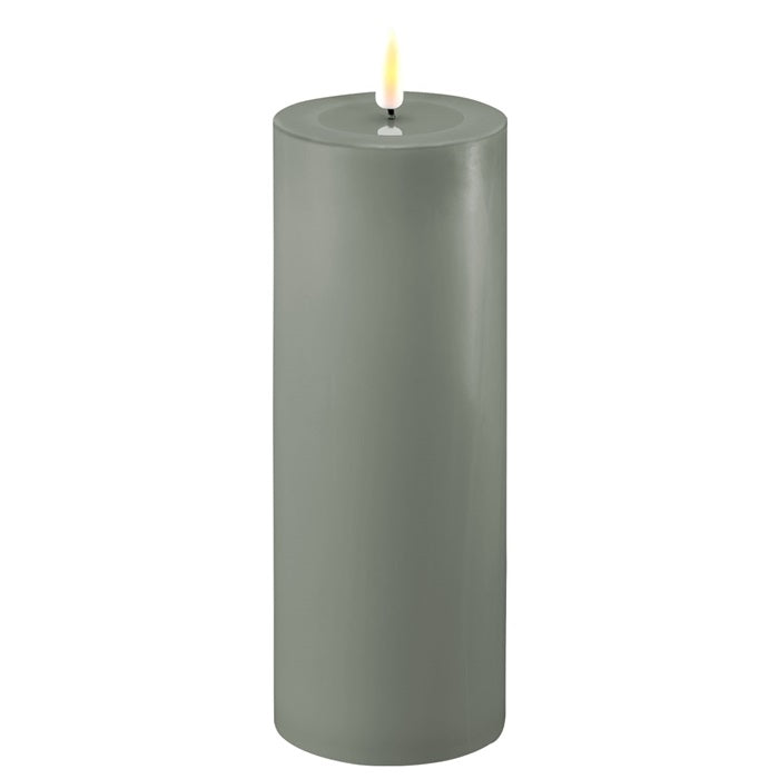 LED Kerze salvie green
