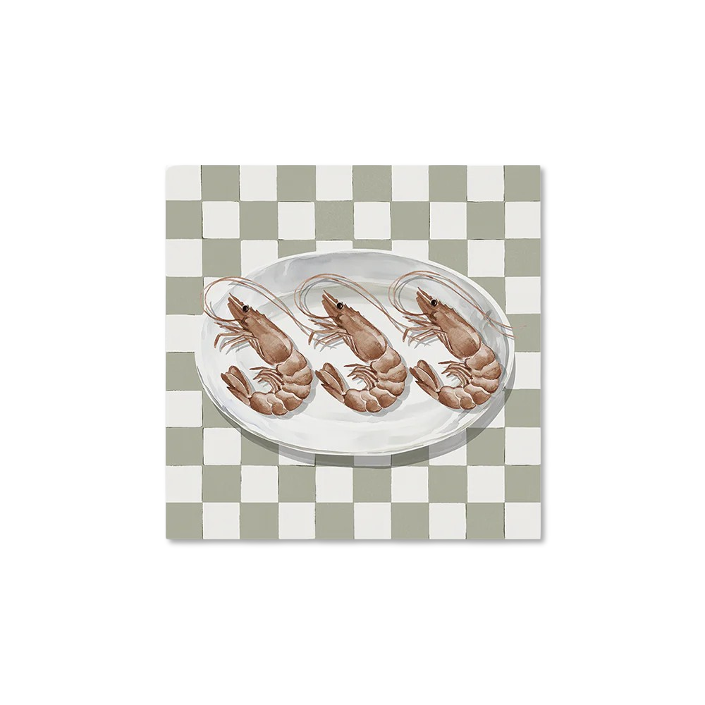 Glasuntersetzer 6er-Set Vinyl Shrimp