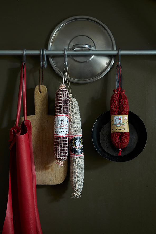Wurst gestrickt "Le chorizo doux du pays basque"